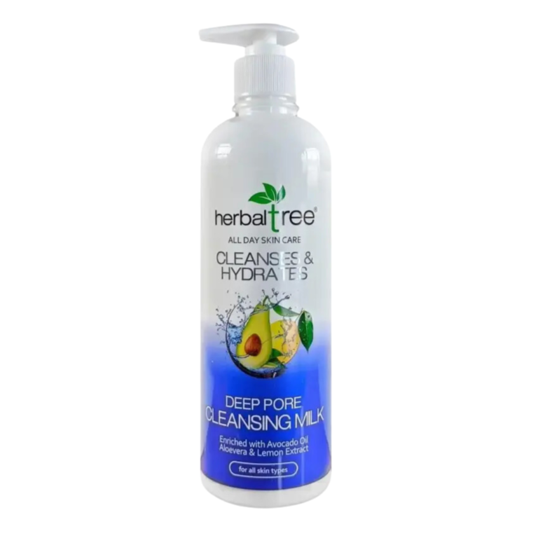 Herbal tree cleansing milk for deep pore cleanses and hydrates skin with avacado and aloevera 500ml
